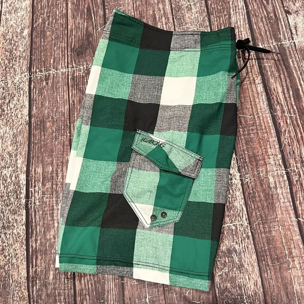 Billabong Platinum Men Water Boardshorts Px4‎ Hydrostretch Check Squares Size 32